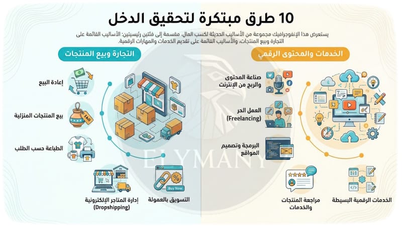 أفضل 10 أفكار للعمل من المنزل