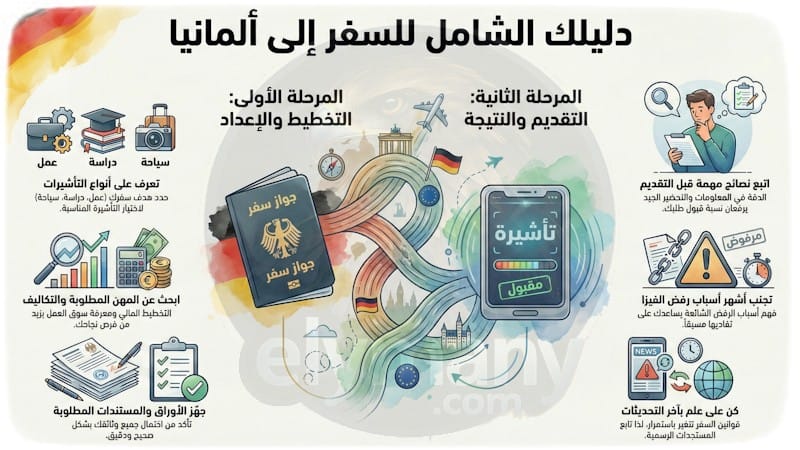 طرق السفر إلى ألمانيا 2026 | دليل شامل للتأشيرات والعمل والدراسة 2 طرق السفر إلى ألمانيا