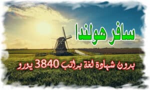 سافر هولندا بدون شهادة لغة براتب 3840 يورو