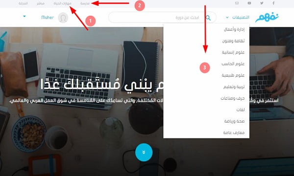 دورات مجانية منصة نفهم لشرح المناهج الدراسية 8 منصة نفهم
