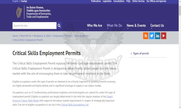 سافر إلى ايرلندا 2024 مع عائلتك بدون شروط اللغة أو العمر أو الحساب البنكي 2 Critical Skills Employment Permits