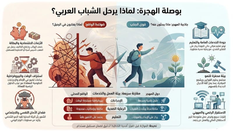 لماذا يفكر ملايين العرب في الهجرة؟