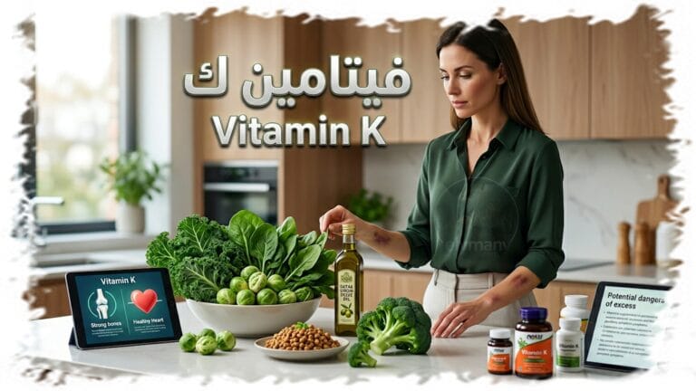 فيتامين ك‎ (Vitamin K): ‎فوائده، أعراض نقصه، وأضرار زيادته