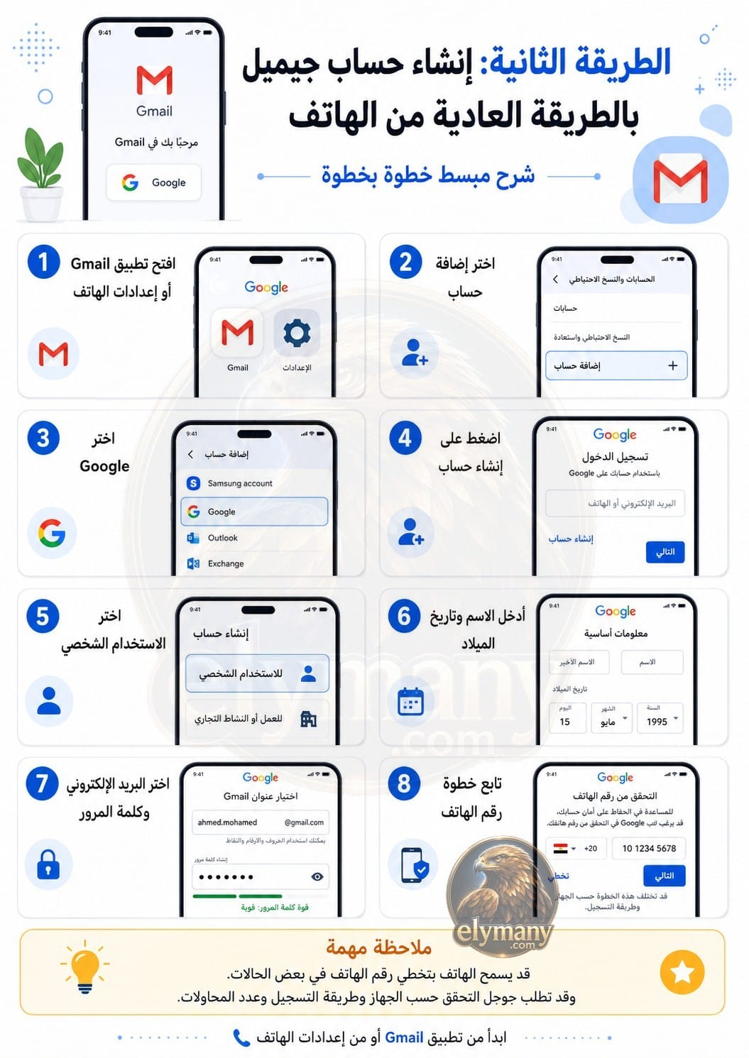 كيفية إنشاء حساب جيميل بدون رقم هاتف 2026: الطريقة العادية والطريقة المجربة 4 كيفية إنشاء حساب جيميل بدون رقم هاتف: الطريقة العادية والطريقة المجربة