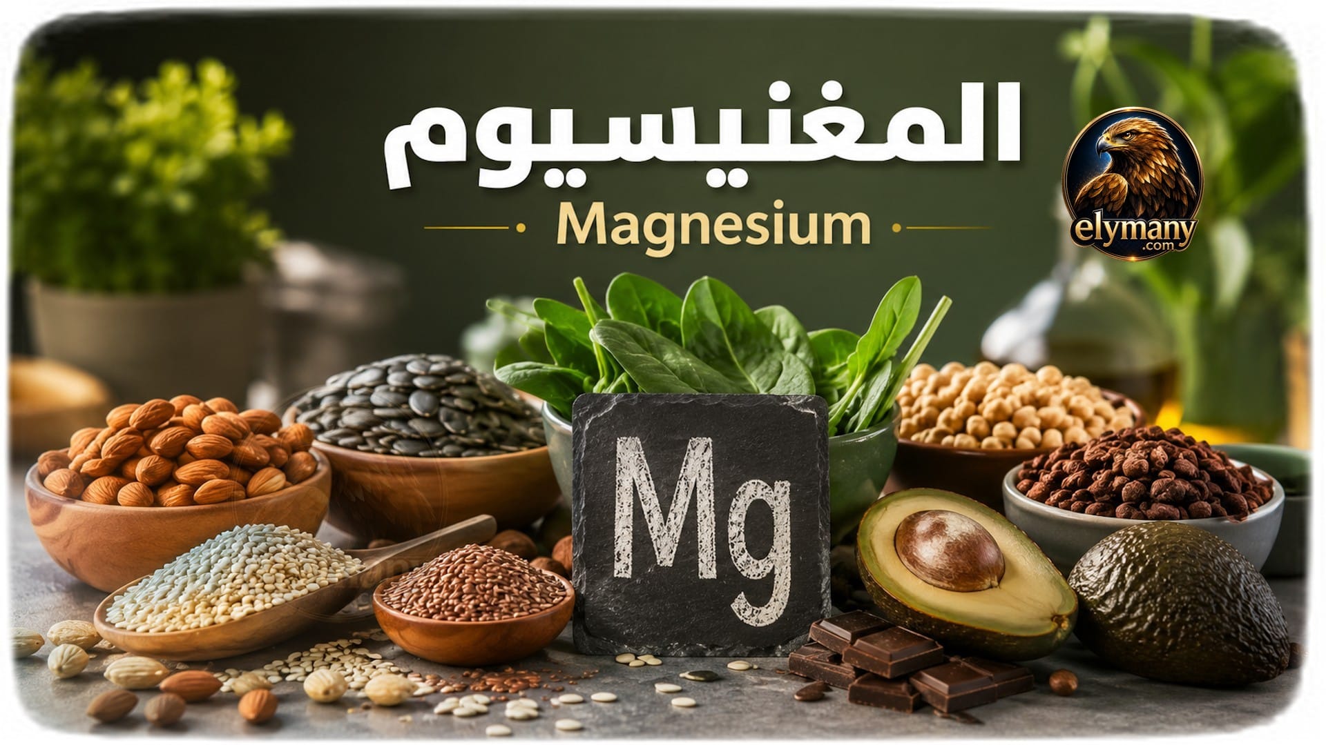 المغنيسيوم‎ (Magnesium): ‎الفوائد، أعراض النقص، أضرار الزيادة، وأفضل المصادر الغذائية