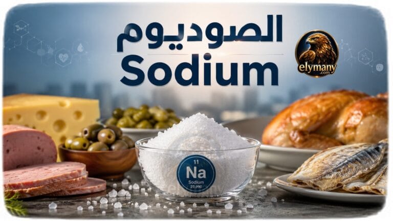 الصوديوم (Sodium): الفوائد، أعراض النقص، أضرار الزيادة، وأفضل المصادر الغذائية