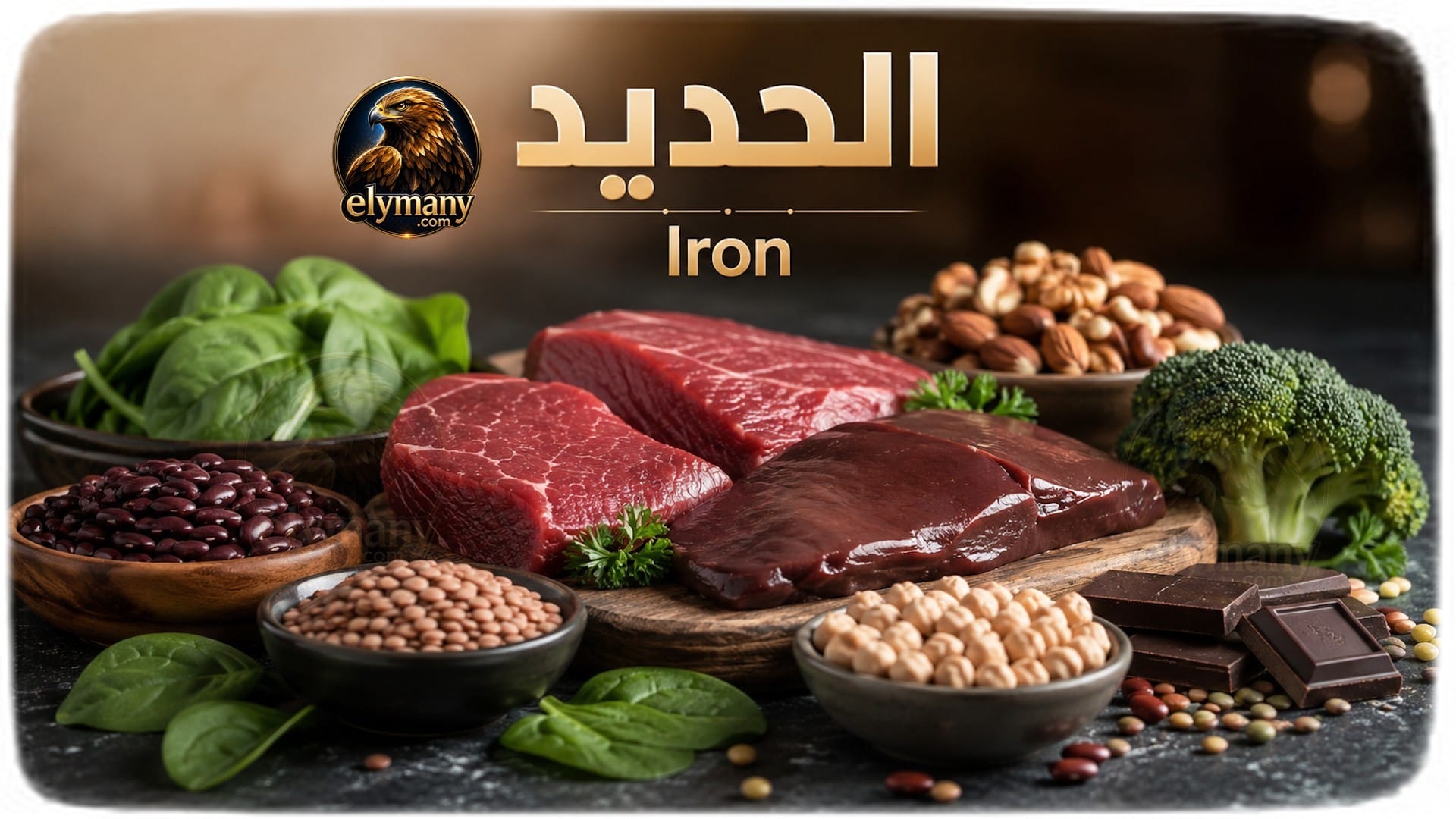 الحديد‎ (Iron): ‎الفوائد، أعراض النقص، أضرار الزيادة، وأفضل المصادر الغذائية
