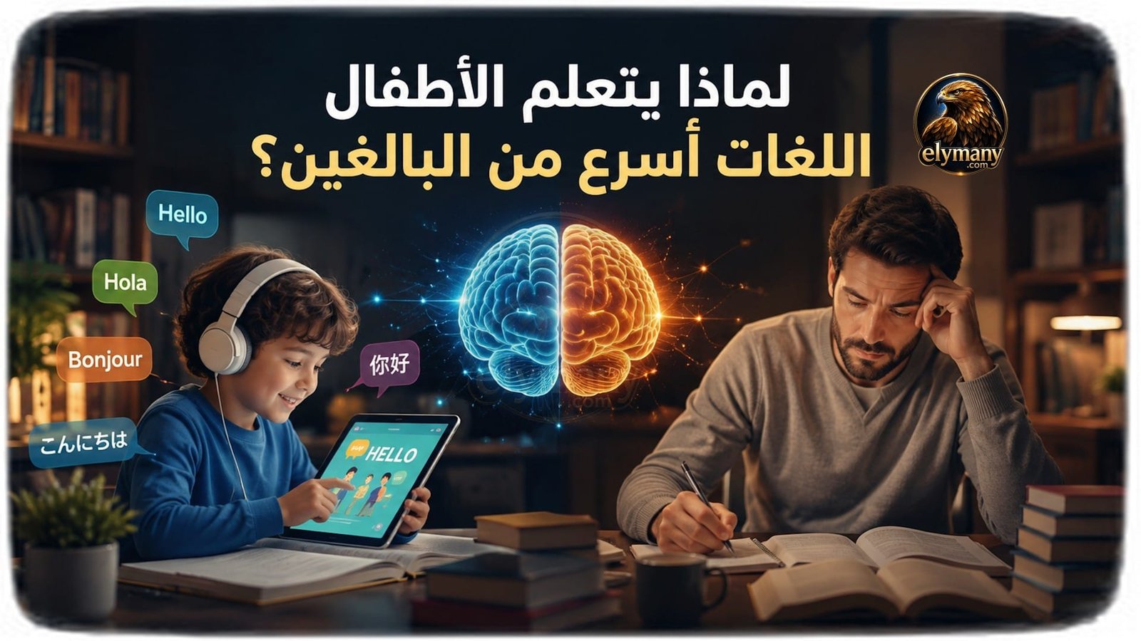 لماذا يتعلم الأطفال اللغات أسرع من البالغين؟ السر في طريقة عمل الدماغ