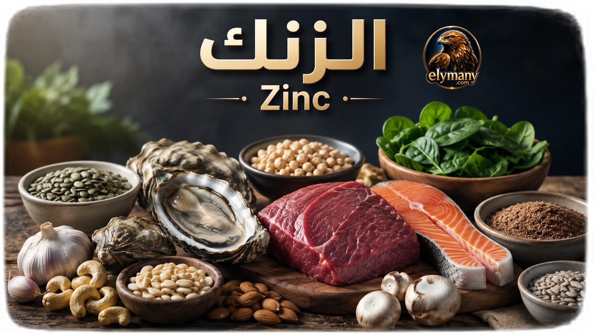 الزنك (Zinc): الفوائد، أعراض النقص، أضرار الزيادة، وأفضل المصادر الغذائية