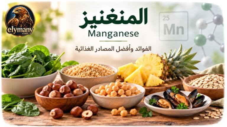 المنغنيز‎ (Manganese): ‎الفوائد، أعراض النقص، أضرار الزيادة، وأفضل المصادر الغذائية