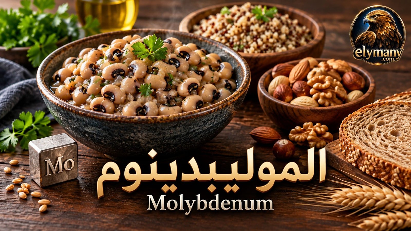 الموليبدينوم (Molybdenum): الفوائد، أعراض النقص، أضرار الزيادة، وأفضل المصادر الغذائية