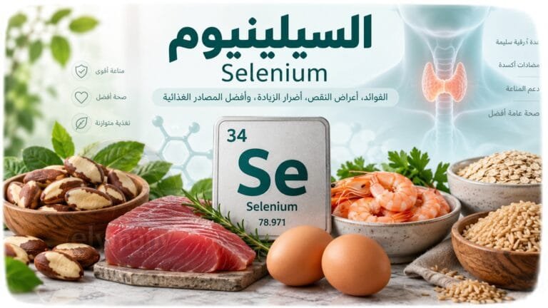 السيلينيوم‎ (Selenium): ‎الفوائد، أعراض النقص، أضرار الزيادة، وأفضل المصادر الغذائية‎ ‎