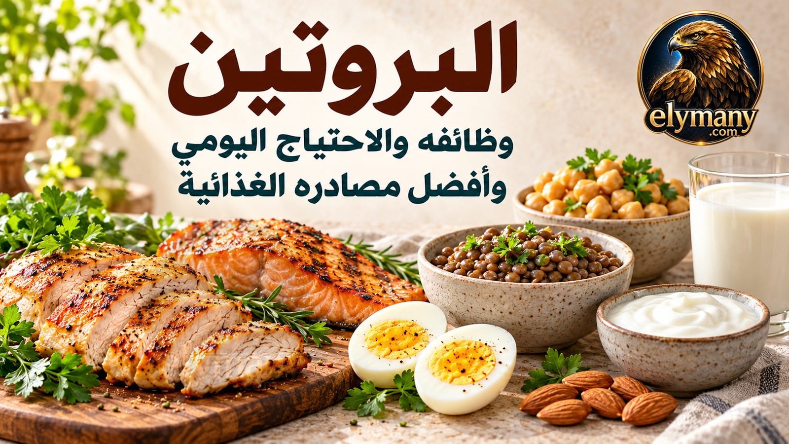 البروتين: وظائفه والاحتياج اليومي وأفضل مصادره الغذائية